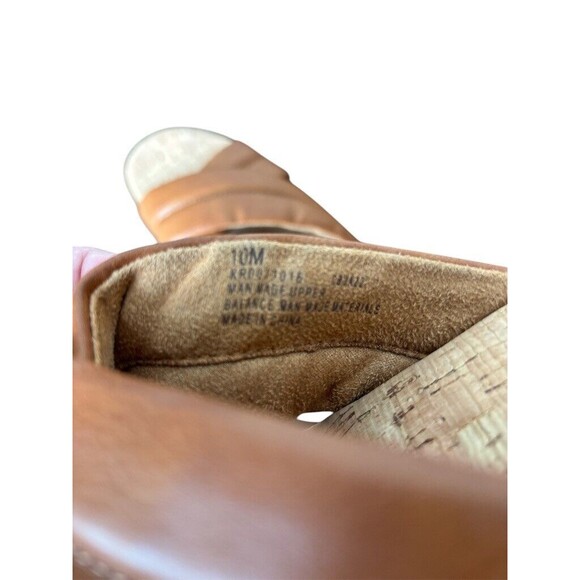 Korks by Kork-Ease Faithe Platform Sandal, Tan Faux Leather, Size Women 10 - Picture 6 of 6